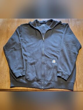 Men's Carhartt Full-Zip Hooded Sweatshirt (2XL) Moss Green